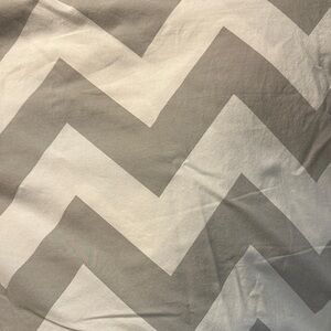 Pottery Barn Teen Gray and White Chevron Duvet Cover